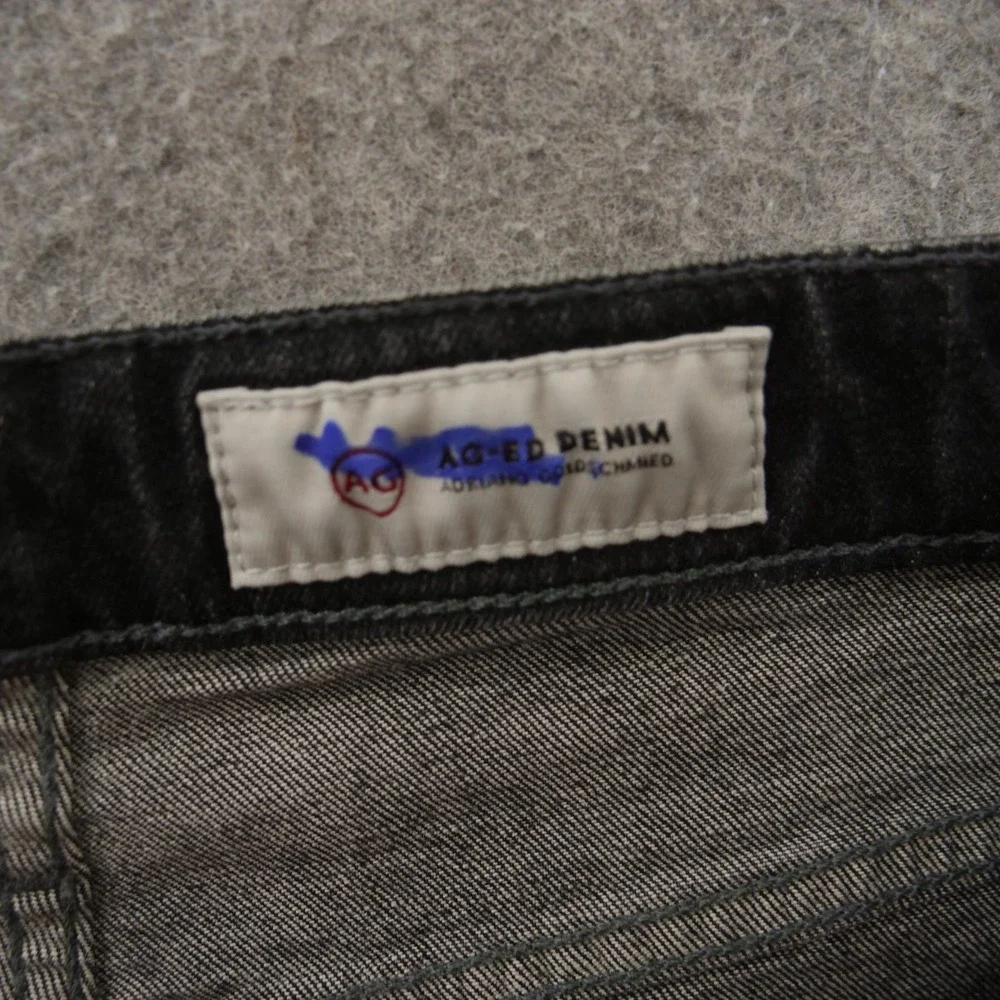 New AG Adriano Goldschmied High Waist Black Distressed Denim Shorts
